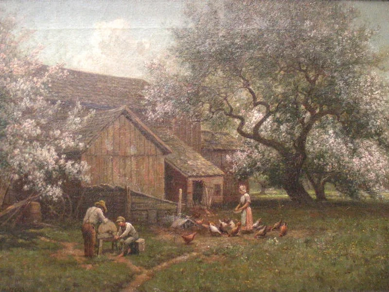 1857-Charles Grant Beauregard - Primavera in fattoria